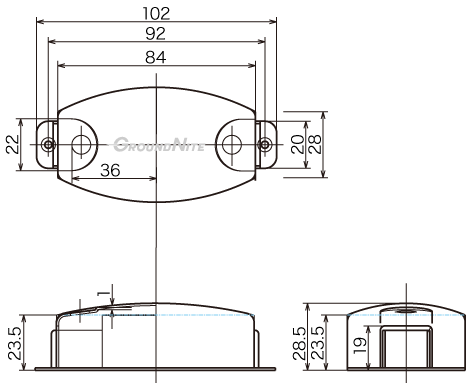 GROUND NITE寸法図