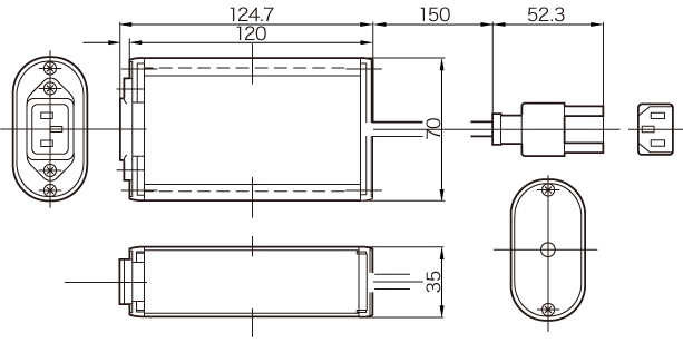 GROUND NITE PC寸法図